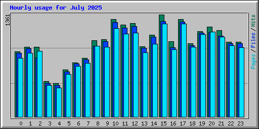Hourly usage for July 2025