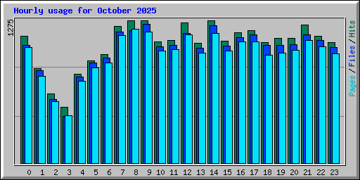Hourly usage for October 2025