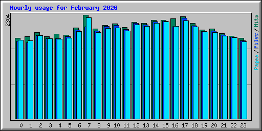 Hourly usage for February 2026