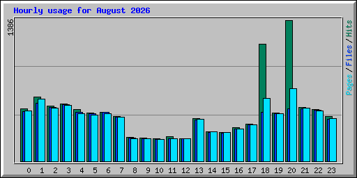 Hourly usage for August 2026