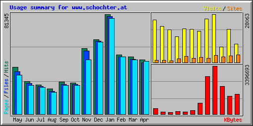 Usage summary for www.schochter.at